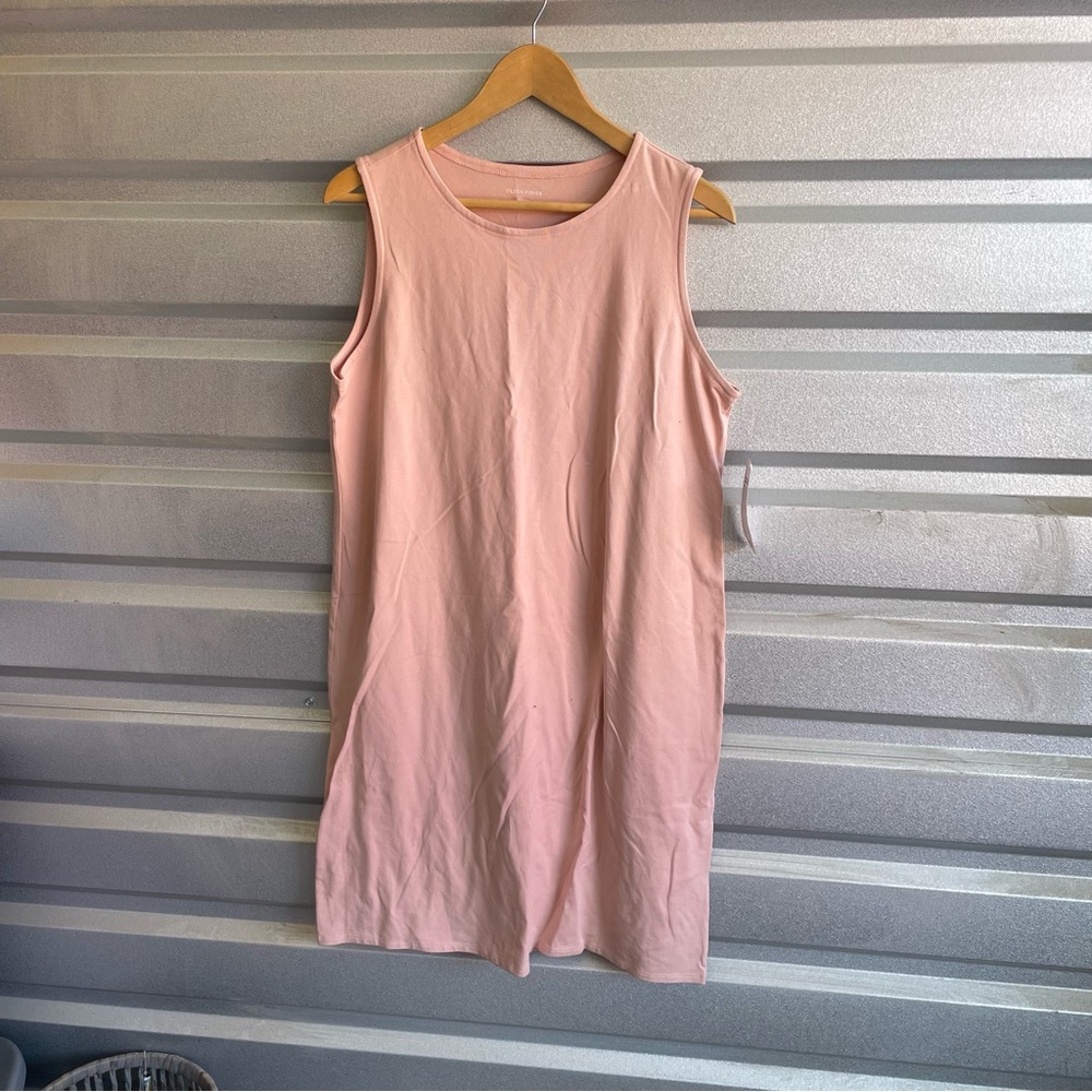Eileen Fisher nwt pink sleeveless organic cotton dress